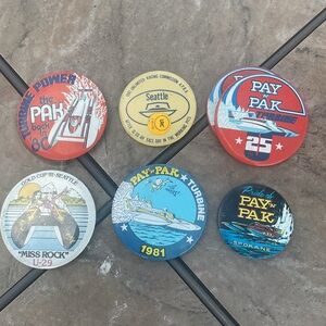 Vintage 1981 Seattle Pay N Pak Hydroplane Boat Race Pin Lot